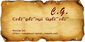 Czégényi Győző névjegykártya